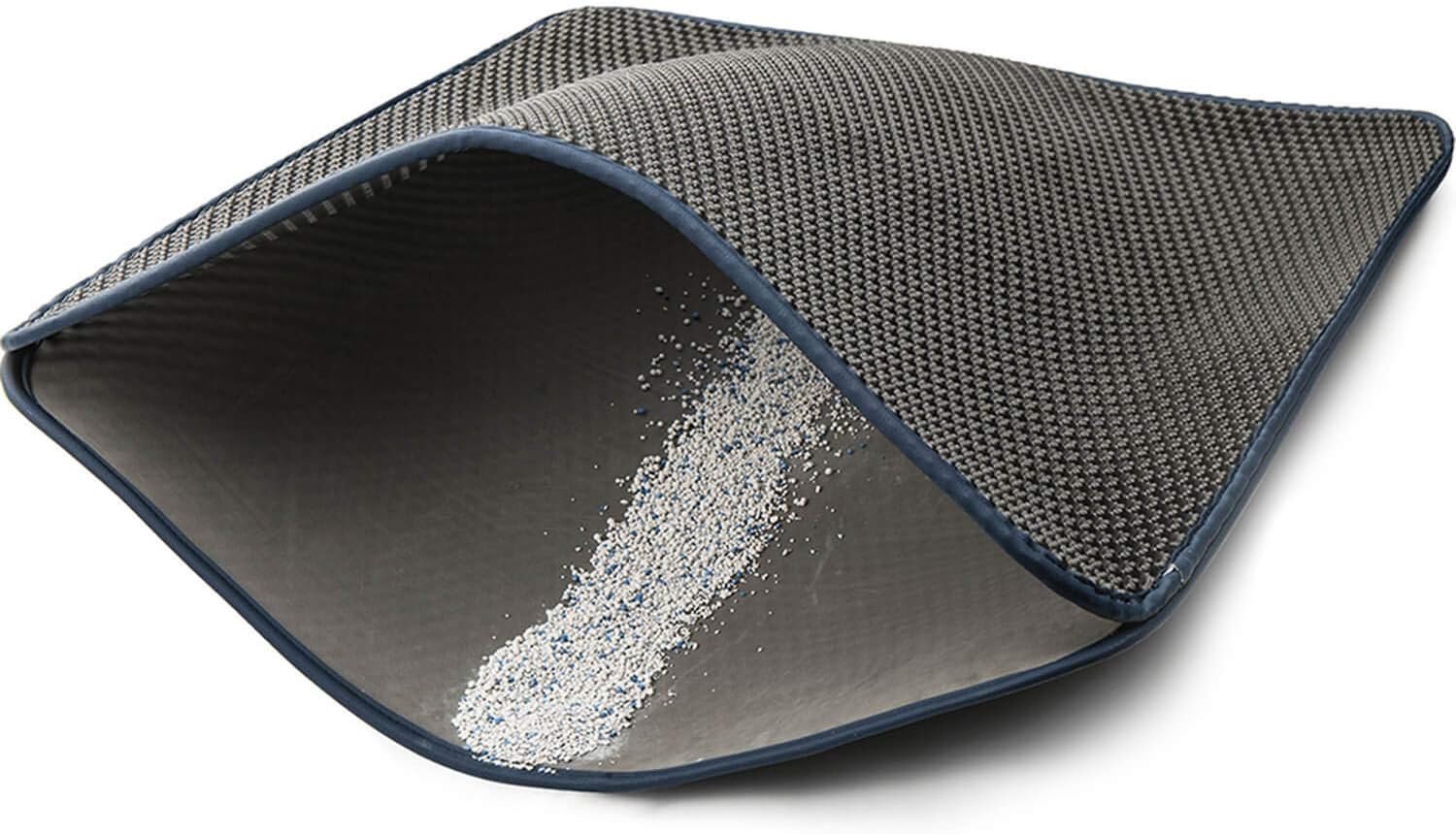 Cat Litter Mat, Kitty Litter Trapping Mat, Honeycomb Double Layer Mats, No Phthalate, Urine Waterproof, Easy Clean, Scatter Control, Catcher Litter Tray Box Rug Carpet