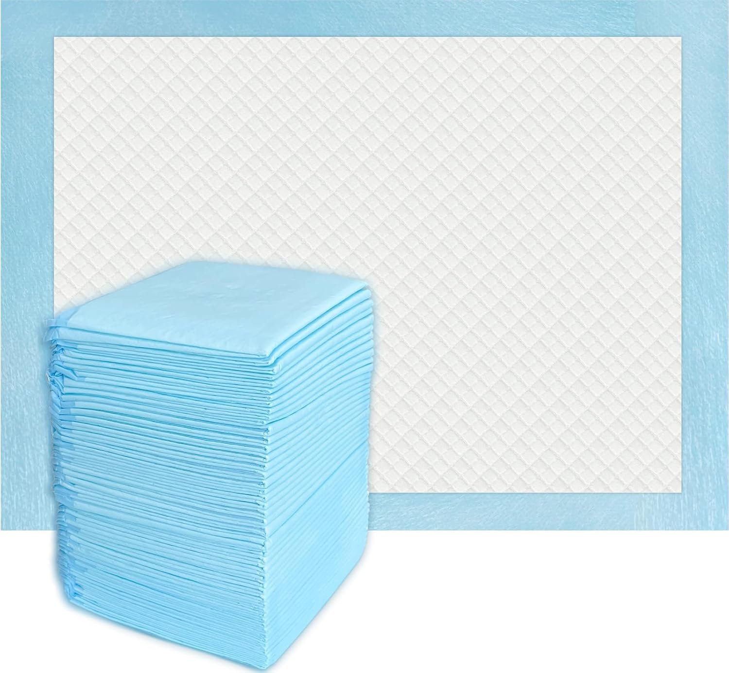 50 Count Super Absorbency Disposable Underpads, 17” x 13” | Leakproof Quick Drying Disposable Pads for Baby, Disposable Changing Pads for Baby, Disposable Diaper Changing Pads
