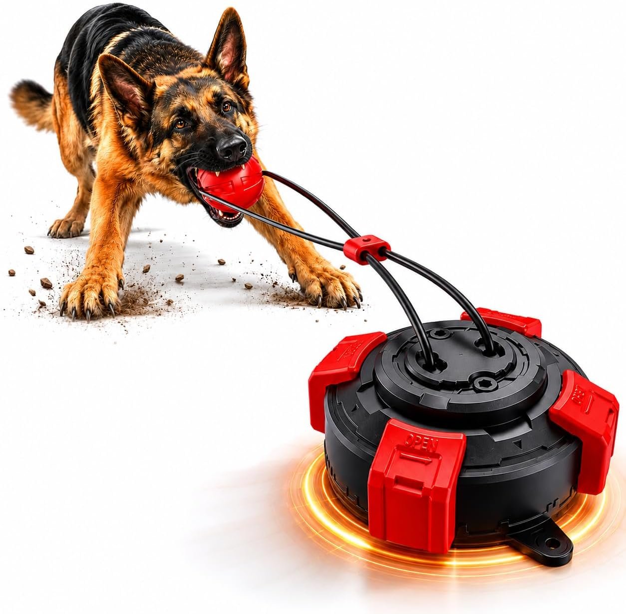 Tug of War Dog Toy,Interactive Dog Toys for Large Medium Dogs,Suction Cup Dog Rope Toy for Aggressive Chewers,Boredom Relief Dog Tug Toy for Indoor Outdoor