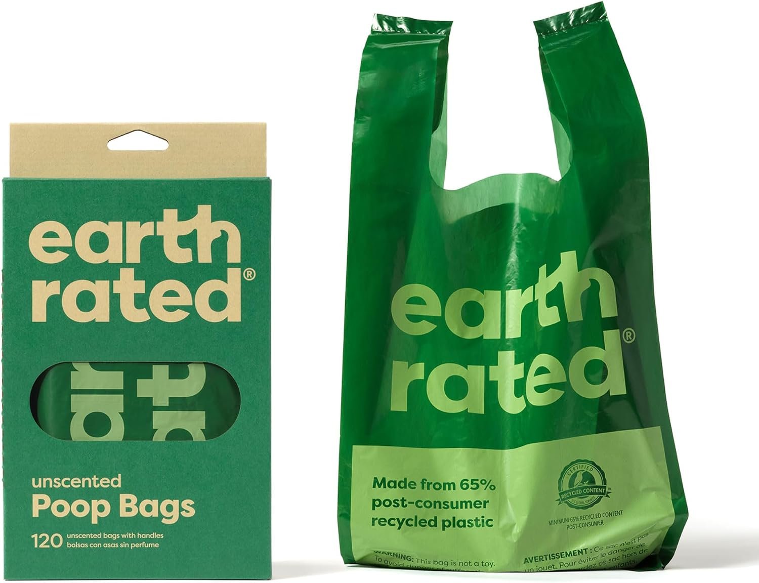 Earth Rated Dog Poop Bags for Dogs, 120 Leak Proof Refill Rolls, Unscented | Extra Thick Waste Bag Refill Rolls