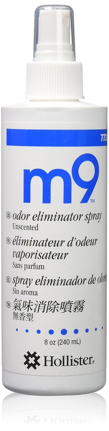 M9TM Odor Eliminator Spray 8 ounces/UnScented/Each | Ostomy Spray, Ostomy Supplies, Odor Neutralizer, Odor Spray for Ostomy Pouch