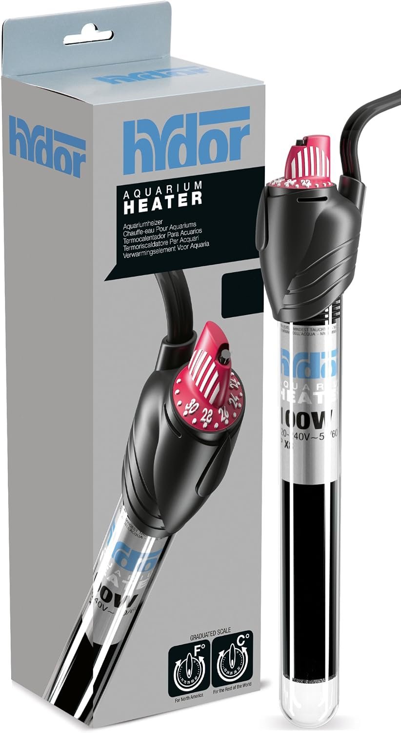 Hydor Theo Shatterproof Aquarium Heater, 25-Watt & Ideal For 2 To 7 Gallon Fish Tanks, 7-Inches Long