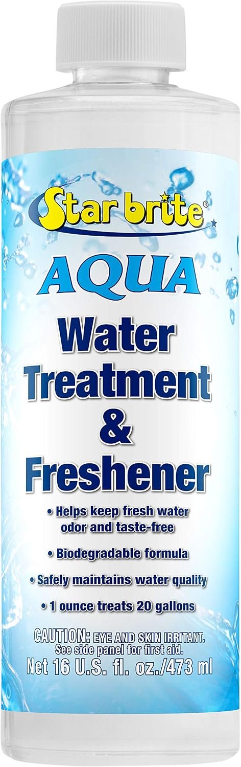 STAR BRITE Aqua Water Treatment & Freshener – Treat & Maintain Superior, Fresh Tasting Drinking Water in Boats, RVs & All Potable Water Systems – 16 OZ (097016)
