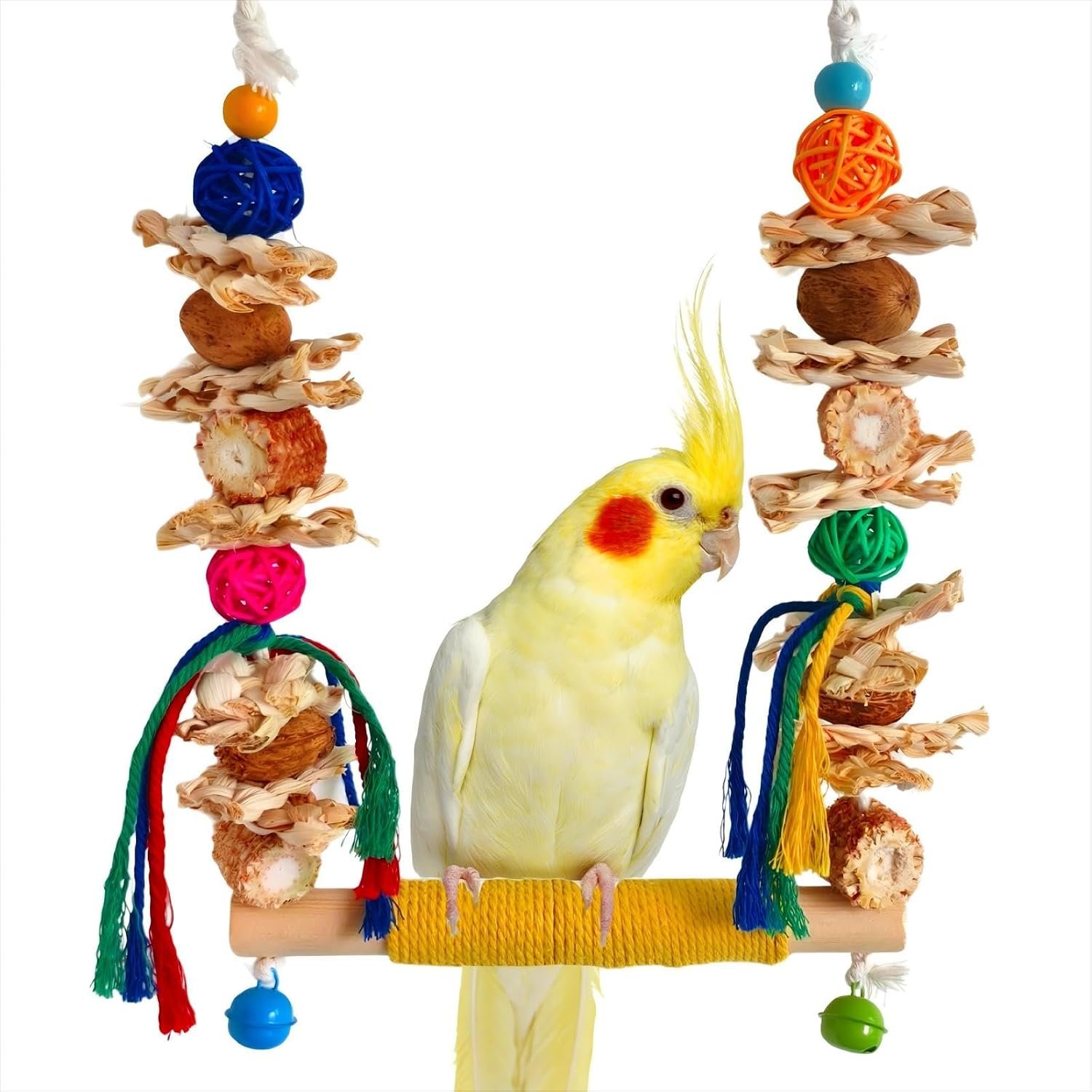 Bird Swings Toys for Parakeets Parrot,Bird Cage Hanging Chew Toys | Bird Cage Hanging, Chew Toys