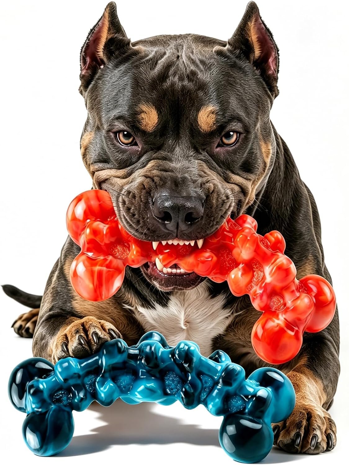 WOWBALA Dog Toys for Aggressive Chewers,Indestructible Dog Chew Toy | Tough Nylon, Not Easy to Bite Break, Long Lasting Fun, Teeth Cleaning for Medium & Large Dogs,2 Pack