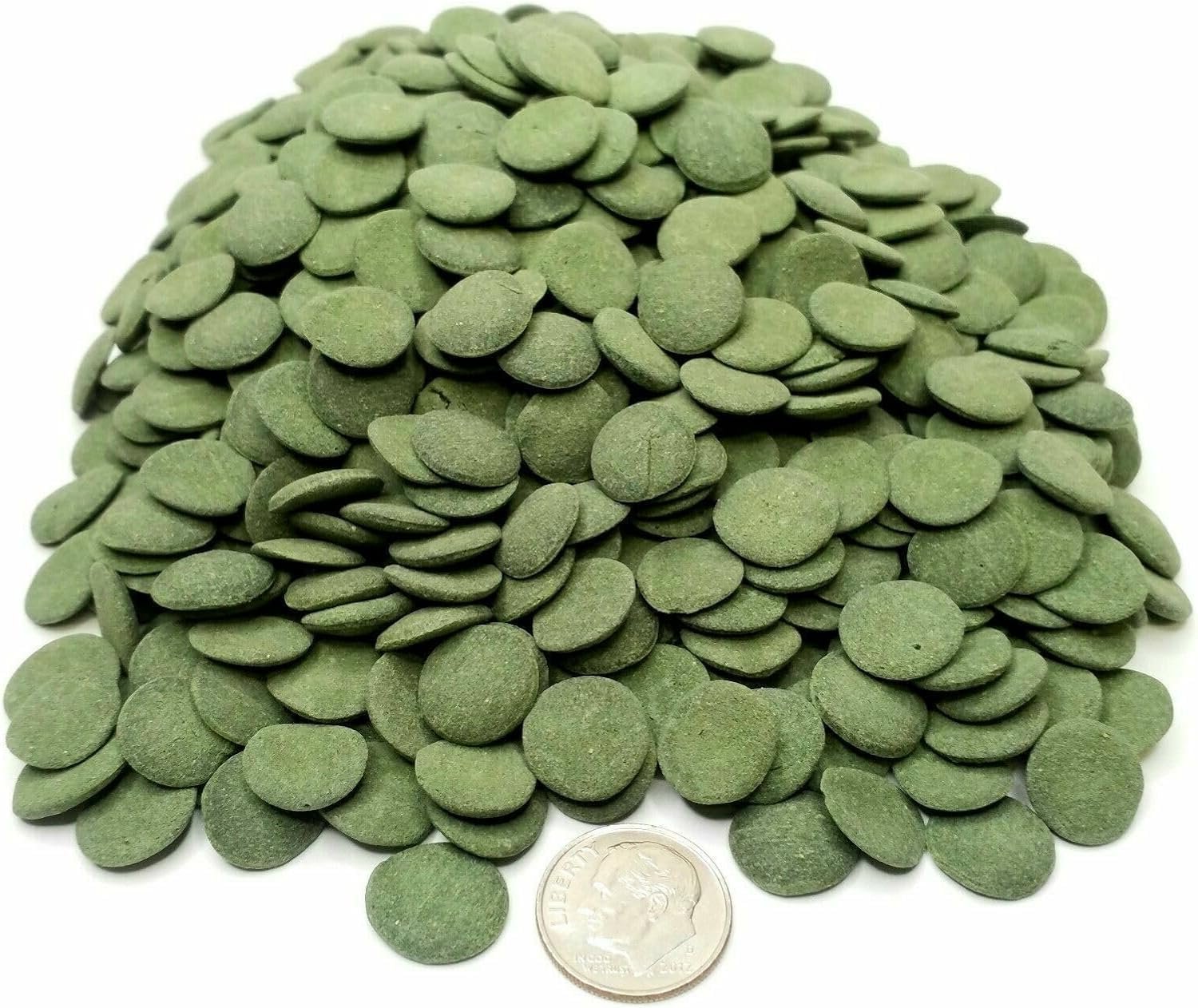 12mm-1/2 Spirulina Algae Wafers… 2-lb Medium Jar | Sinking, For Bottom Fish, Plecos, Shrimp, Snails, Crayfish, Herbivorous and Omnivorous Tropical Fish, 1/2 inch