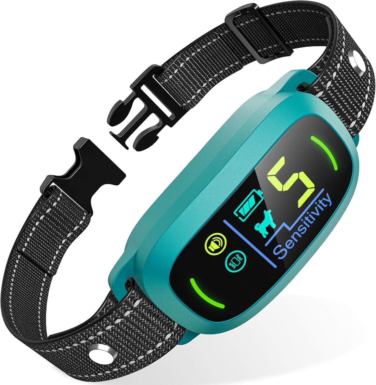 FAFAFROG Dog Bark Collar, Rechargeable Smart Collar, Anti Barking Training Collar with 5 Adjustable Sensitivity Beep Vibration, Bark Collar for Large Medium Small Dogs (Clear)