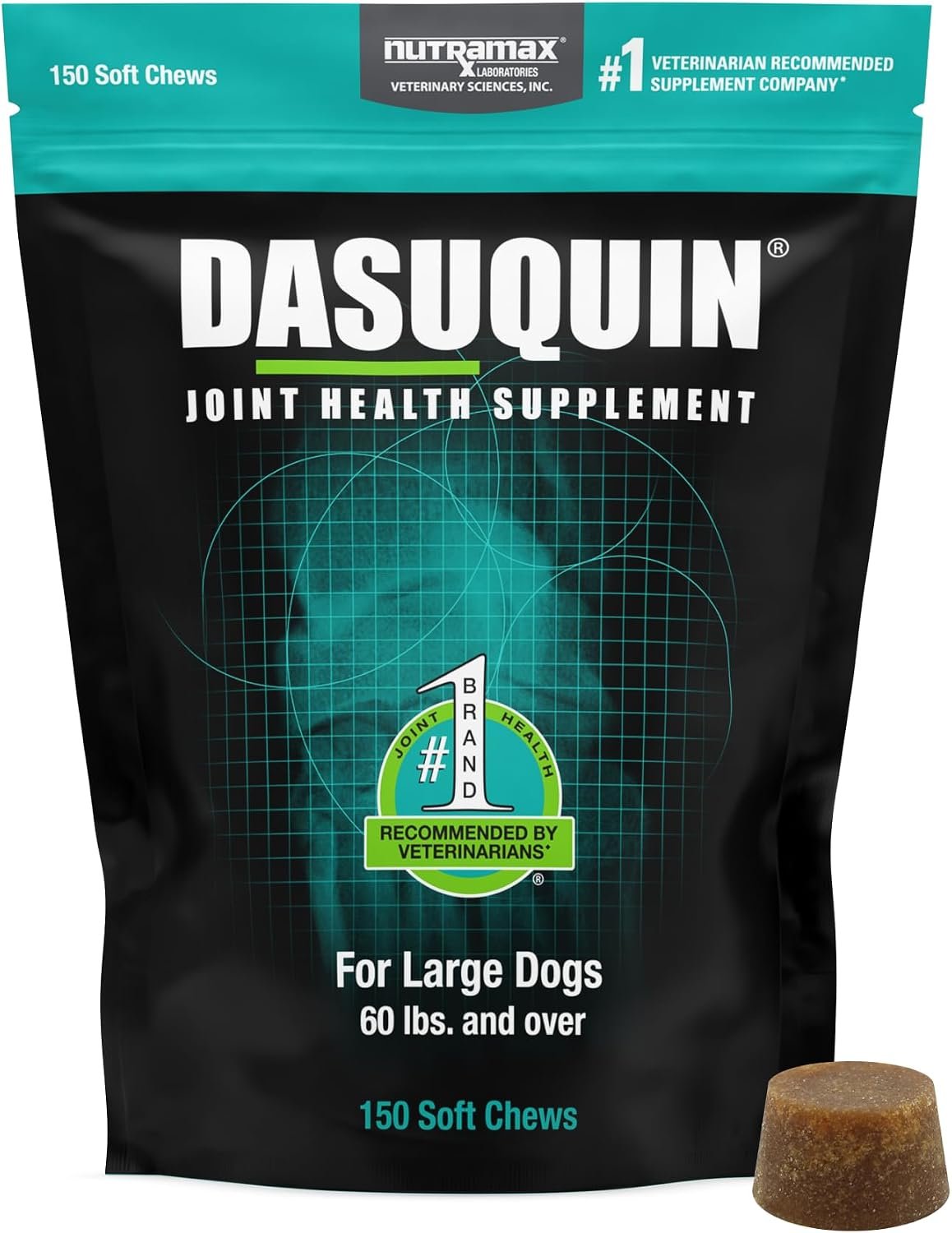 Nutramax Dasuquin Joint Health Supplement for Large Dogs, Soft Chews, 150ct | Glucosamine and Chondroitin with ASU, Joint Support Soft Chews for Large Dogs, Supports Healthy Joints, All Ages