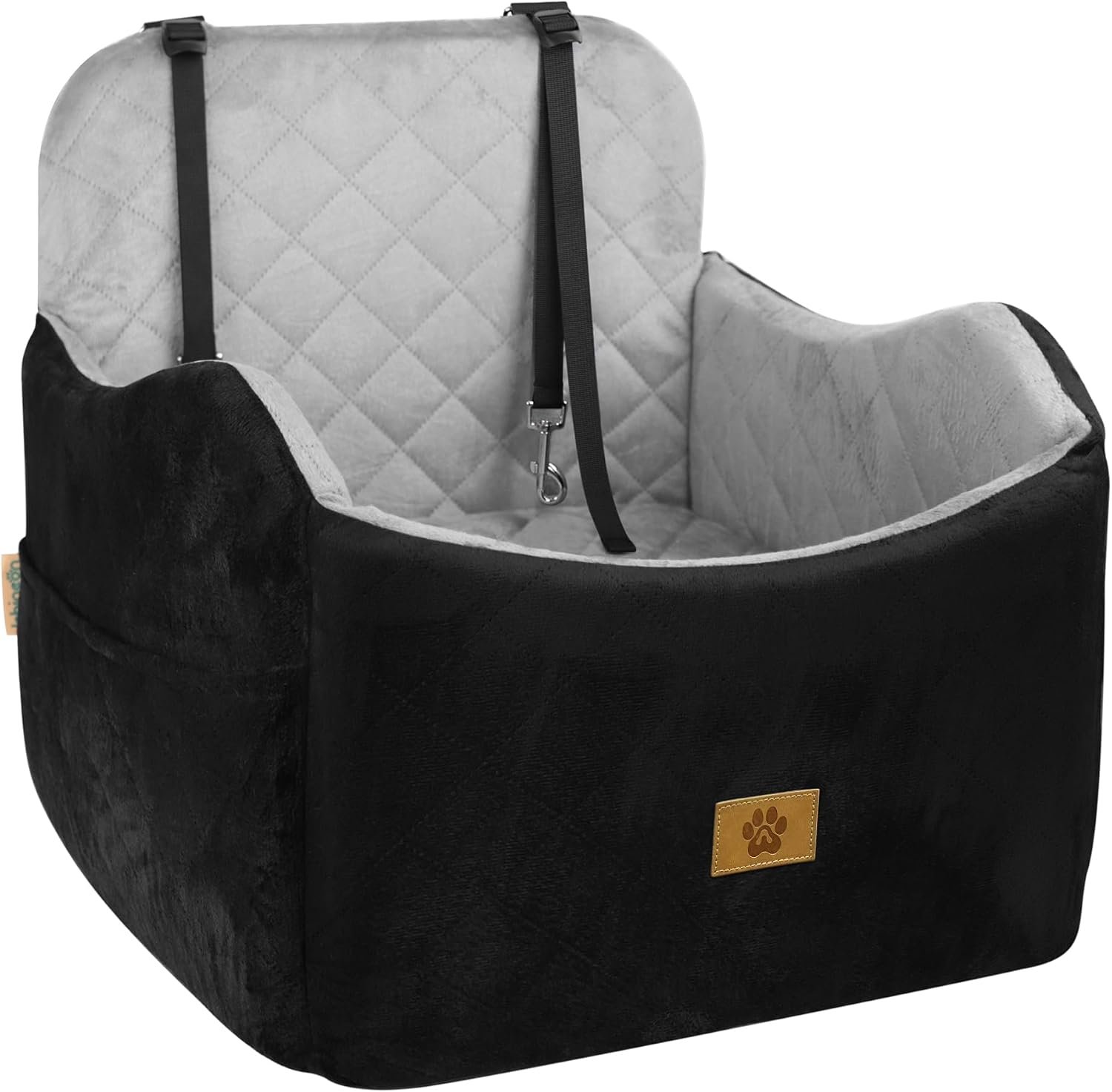 Dog Car Seats for Small Dogs Up to 35 lbs,Machine Washable Dog Booster Seat | High-Support Memory Foam,Dog Booster Car Seat with Storage Pocket,Easy Install,Safety Leashes,Anti-Slip,Fits Front/Back Seats
