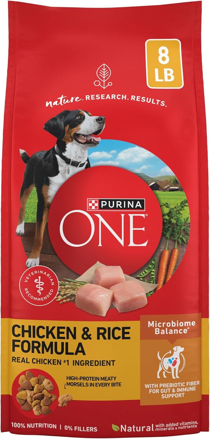 Purina ONE Chicken and Rice Formula Dry Dog Food – 8 lb. Bag