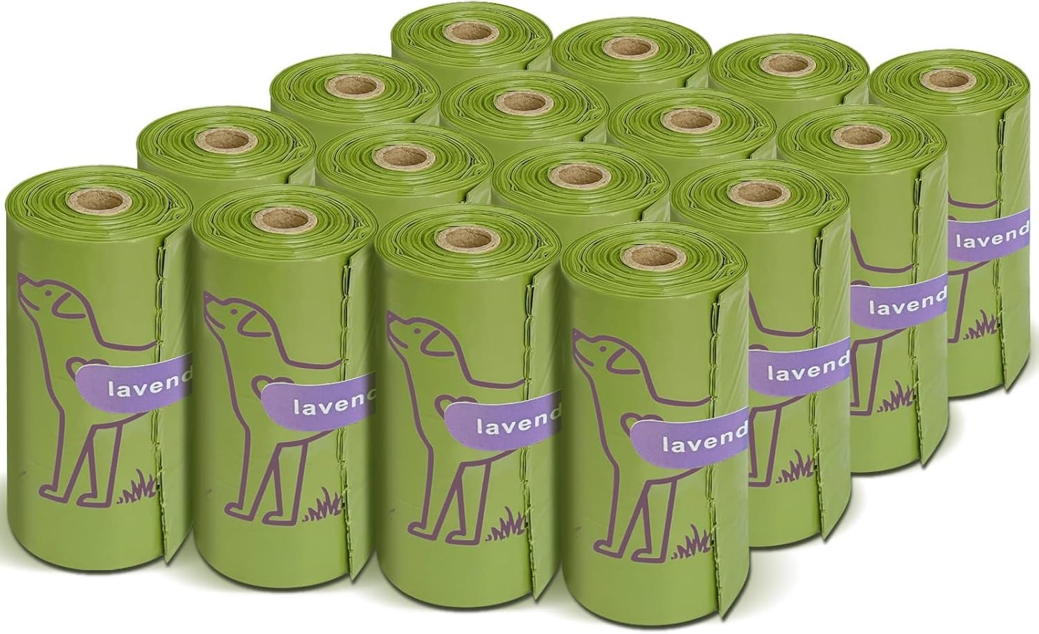 240 Count Lavender Scented 13” x 9” Dog Poop Bags Rolls | Leakproof Strong & Sturdy Waste Bags for Doggie Cat Pet