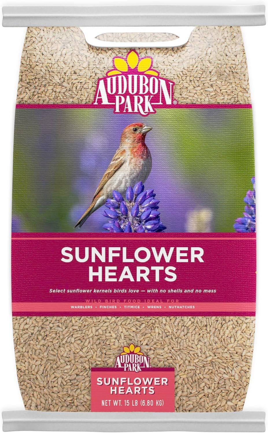 Audubon Park Sunflower Hearts Wild Bird Seed, 15-lb. | Bird Seed for Outside Feeders
