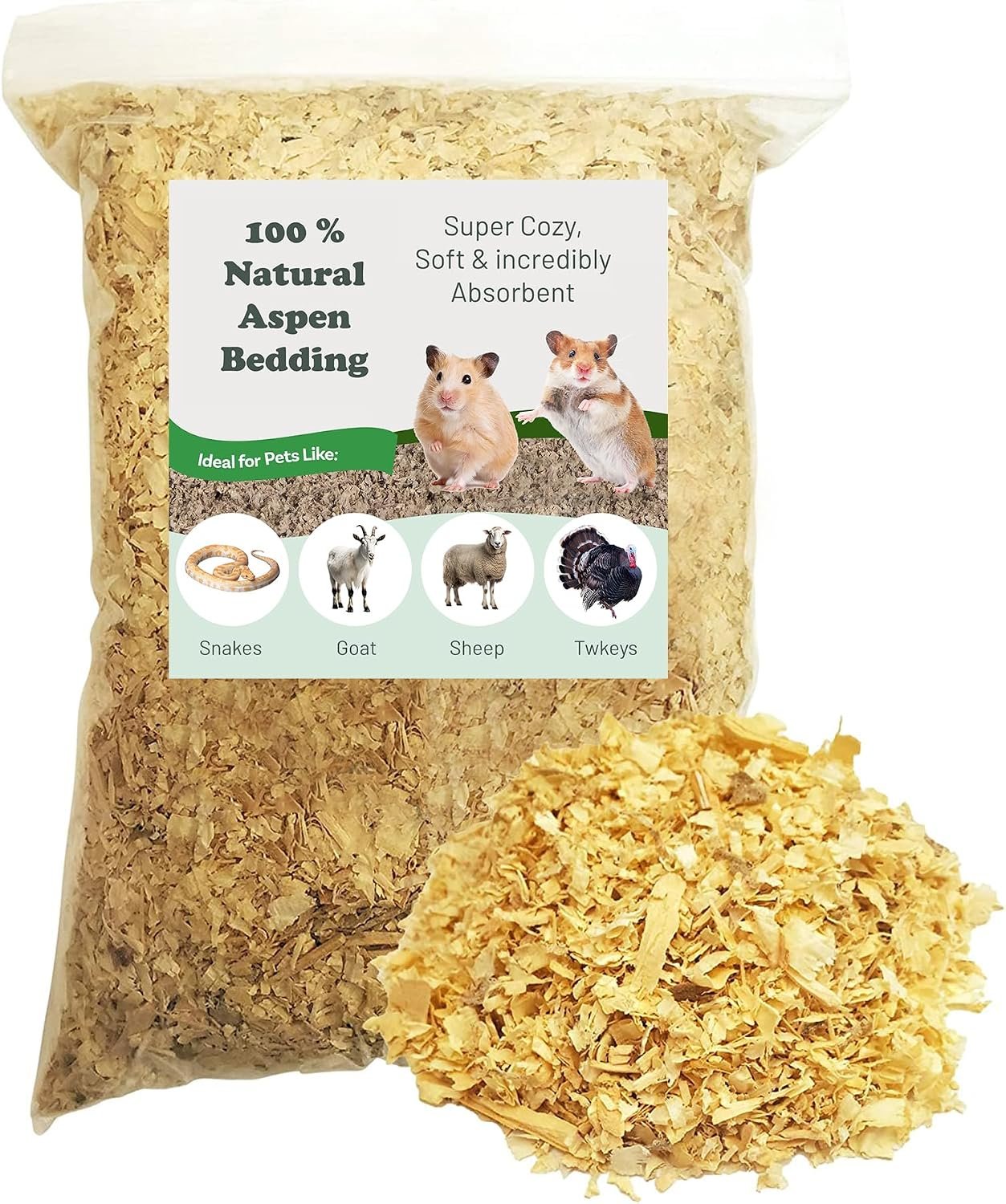 Greaton, Premium Natural Pine Animal Bedding – Dust-Free, Soft Shavings, Kiln-Dried & Heat-Treated for Indoor and Outdoor Pets