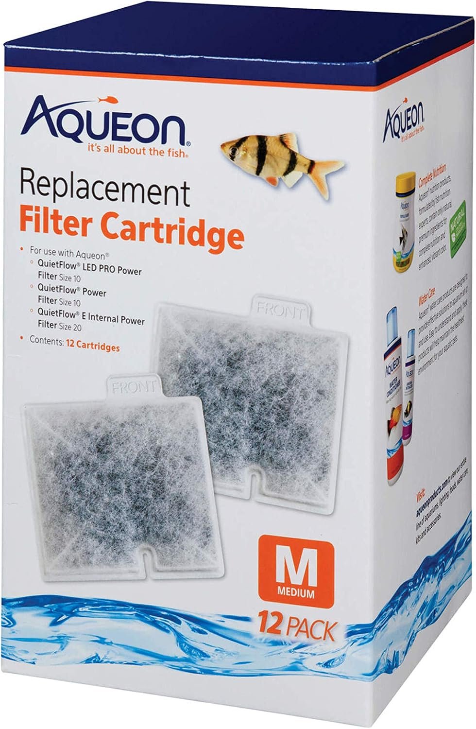 Aqueon Replacement Filter Cartridges Medium – 12 pack