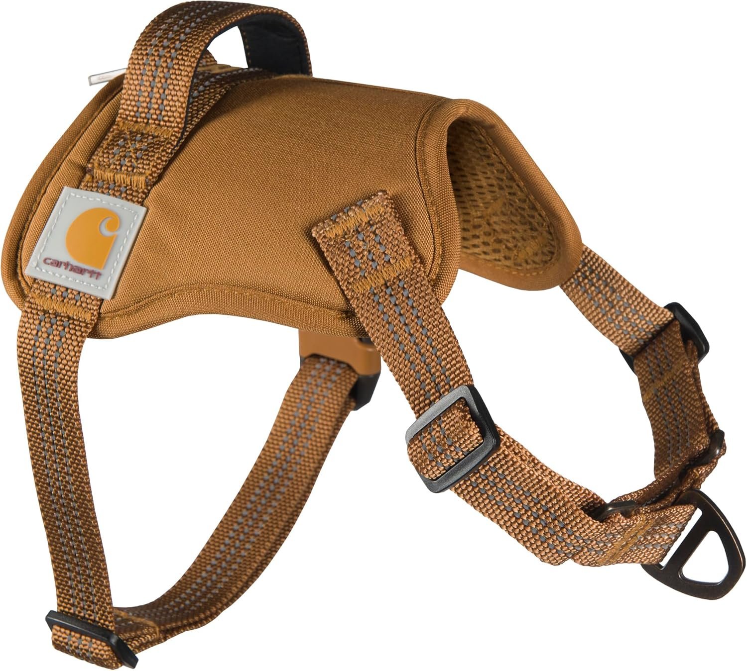 Carhartt Nylon Duck No Pull Dog Harness Carhartt Brown L | Fully Adjustable Dog Harness with Quick Control Handle and Reflective Accents