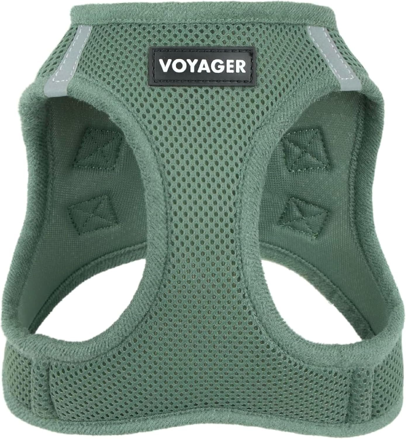 Voyager Step-in Air Dog Vest Harness – Moss Green, Small | 14.5-16″ in Chest, Reflective Bands, All Weather Breathable Air Mesh, Cats Compatible, Lightweight, Fast Drying