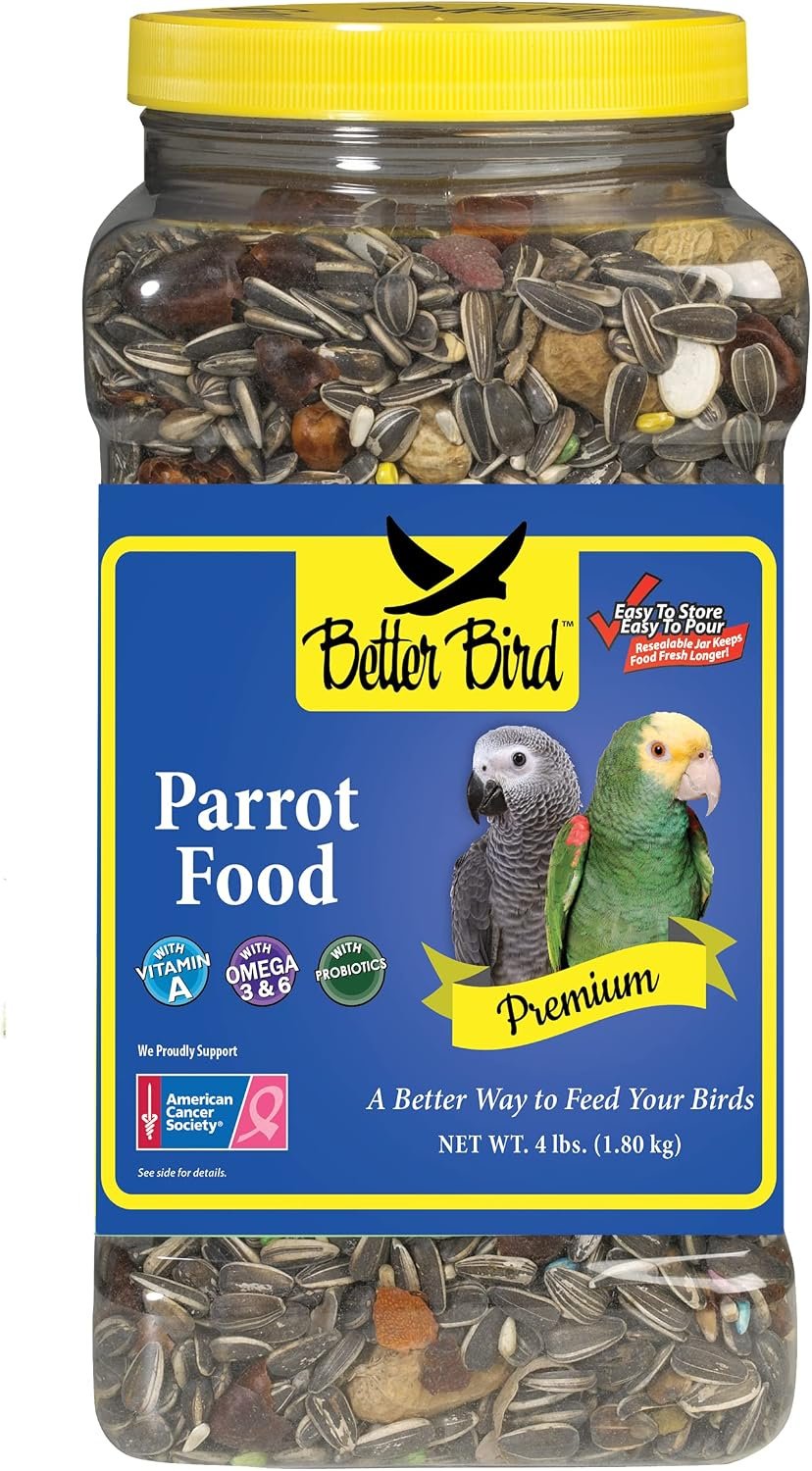 Better Bird, Premium Parrot Food, 4 lb Jar