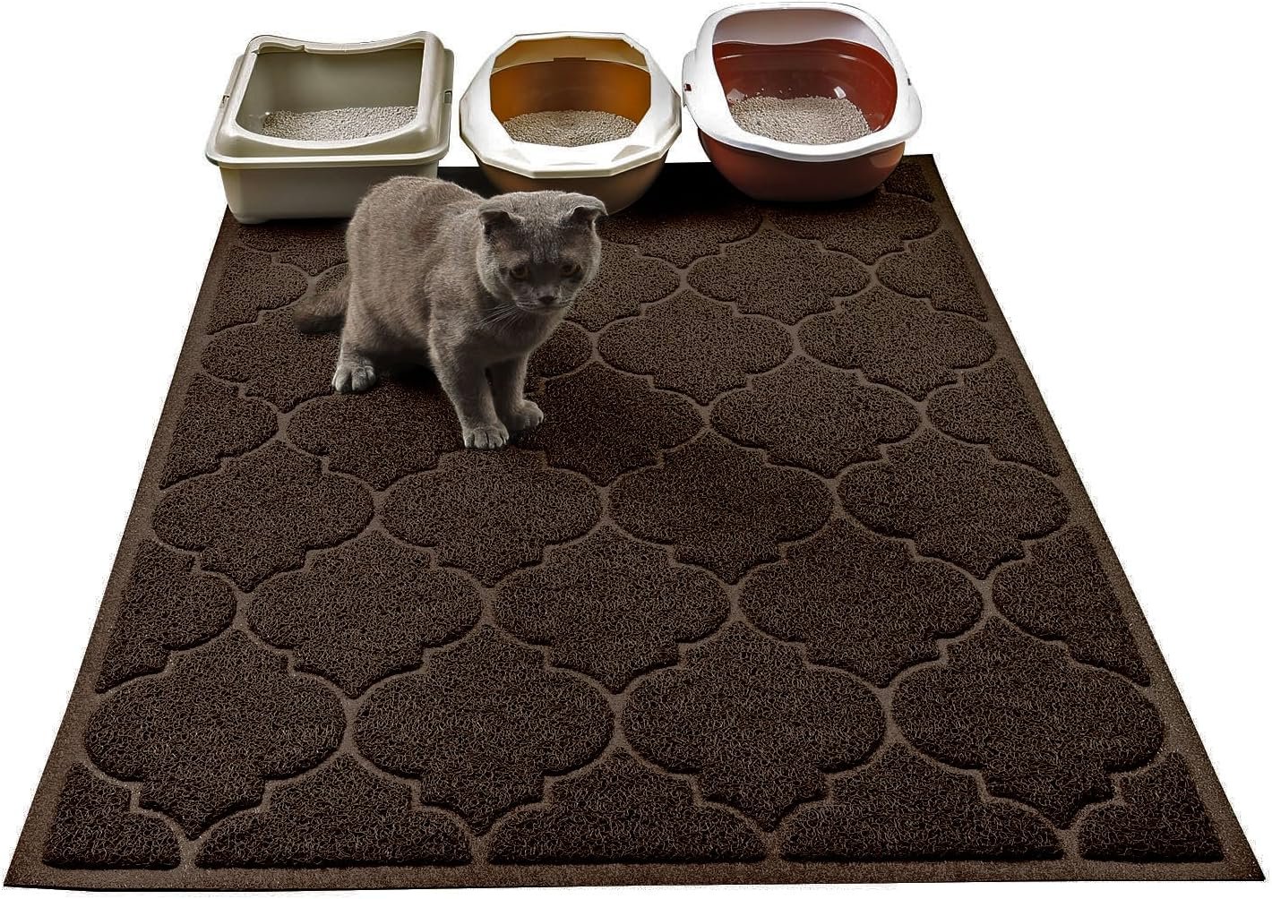 LittleTiger Cat Litter Mat, XL Super Size, Phthalate Free, Easy to Clean, 46×35 Inches, Durable, Soft on Paws, Large Litter Mat.