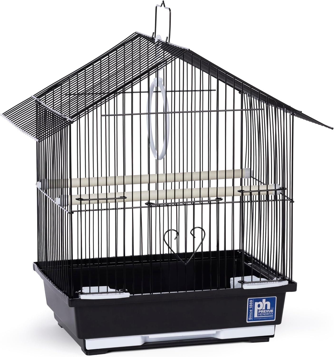 Prevue Pet Parakeet Manor Bird Cage with Handle – Versatile Carrier for Home or Travel, Small Bird Accessories, Easy Storage, Ideal for Canaries, Budgies, Finches, Parakeets, and More – Black | Versatile Carrier for Home or Travel, Small Bird Accessories, Ideal for Canaries, Budgies, Finches, Parakeets, and More