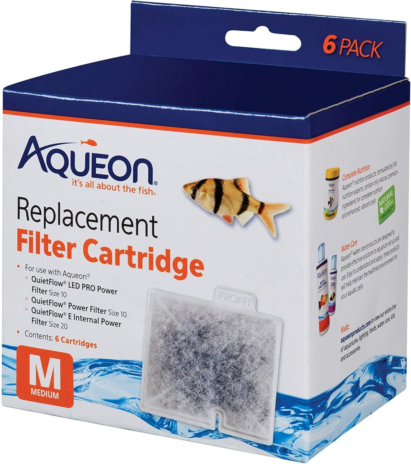 Aqueon Replacement Filter Cartridges Medium – 6 pack