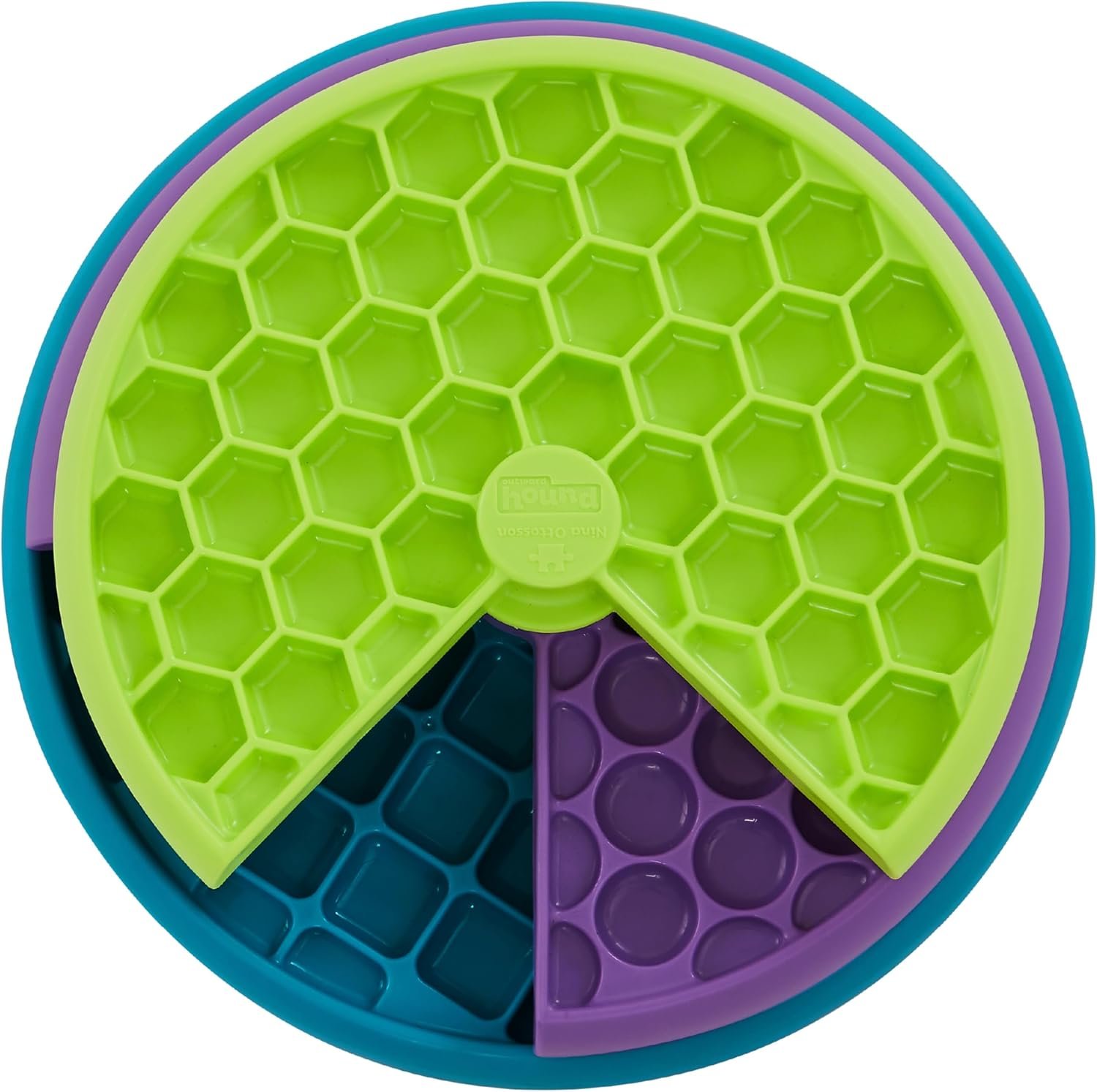 Outward Hound by Nina Ottosson Lickin’ Layers 3-in-1 Interactive Dog Feeder Puzzle, Lick Mat & Slow Feeder Bowl – Mental Stimulation Toy for Medium & Large Dogs, 2 Cup Capacity, 10.4 in x 2.8 in