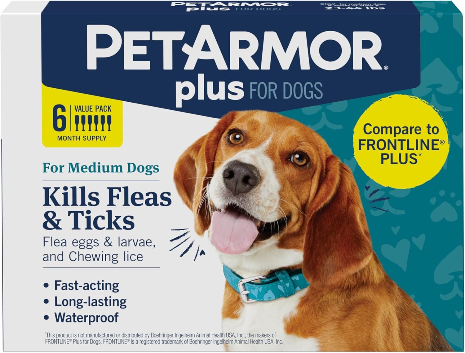 PetArmor Plus Flea & Tick Topical Dogs 23-44 lbs, 6-Month