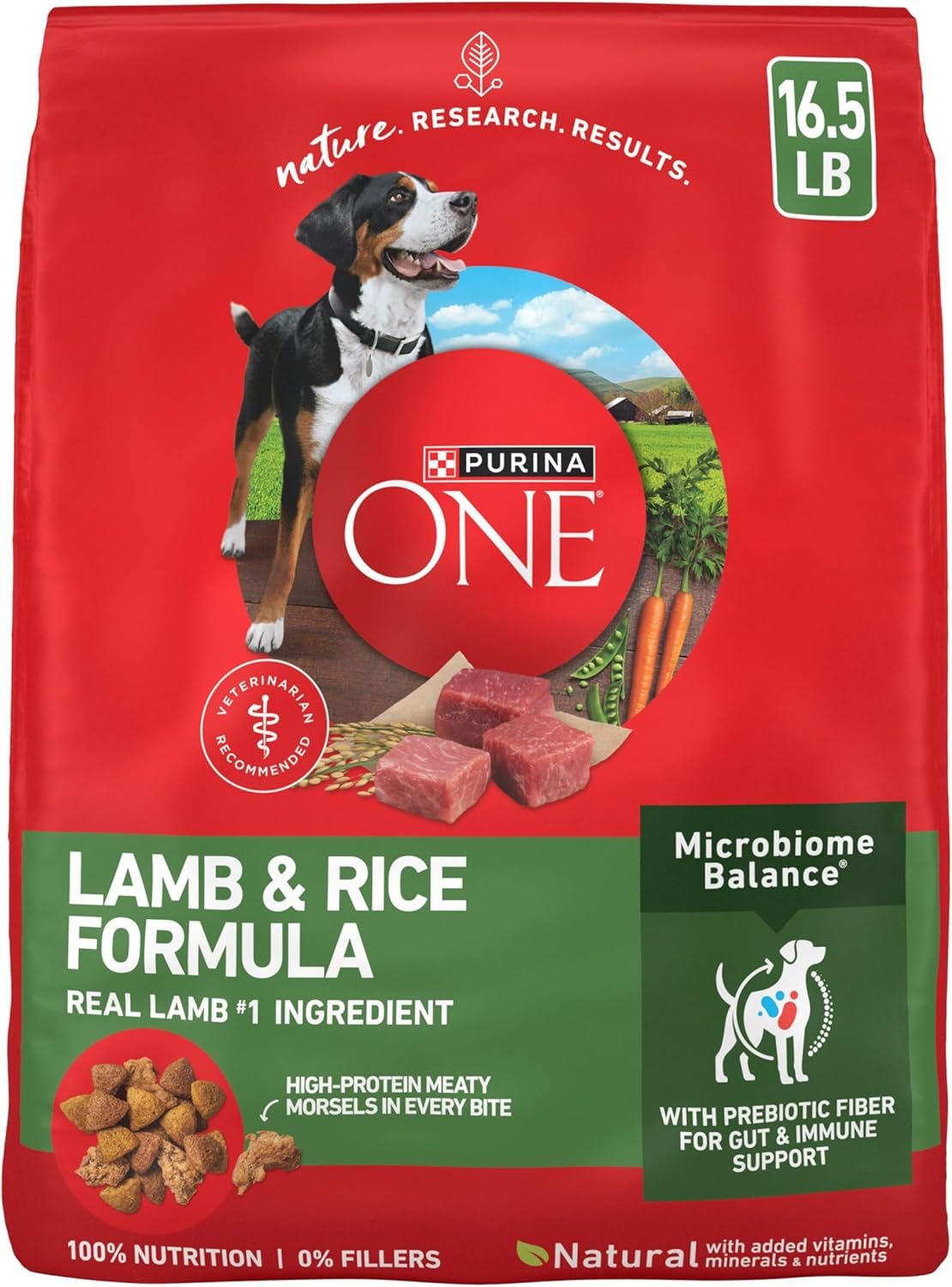 Purina ONE Dry Dog Food Lamb and Rice Formula – 16.5 lb. Bag
