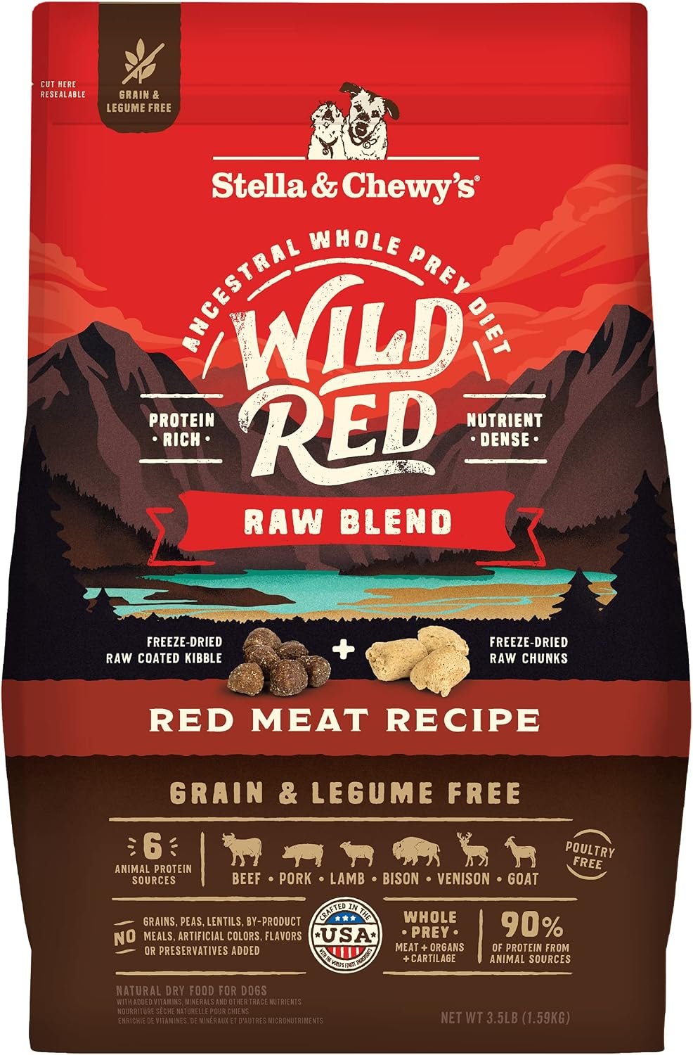 Stella & Chewy’s Wild Red Blend GF Red Meat Dry Dog Food, 3.5 lb